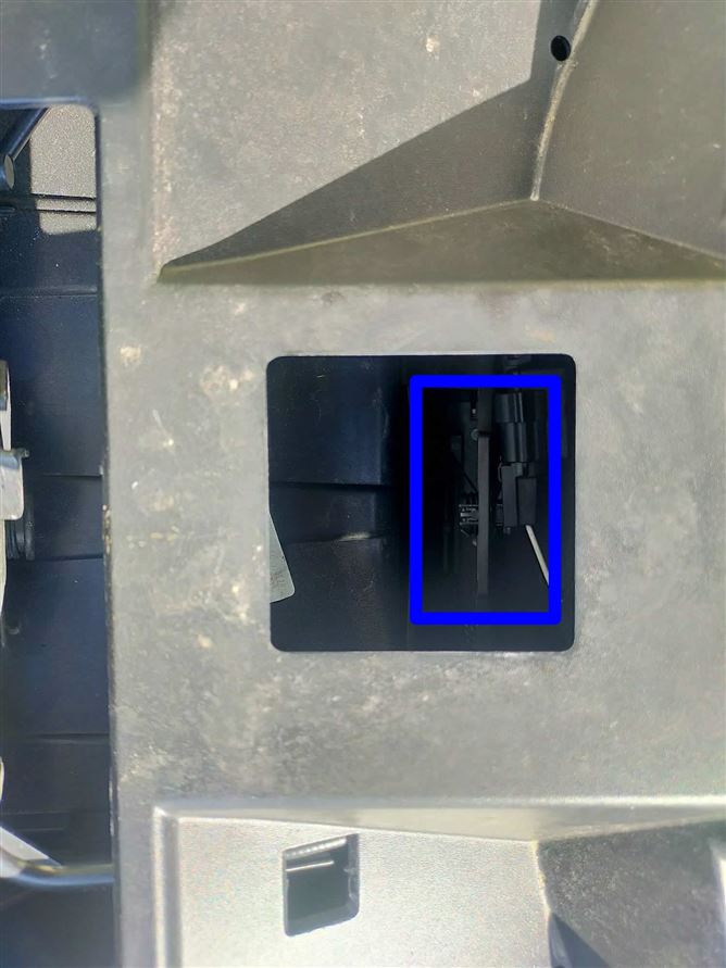 Opening at the back of where the charger plug gets inserted